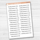 Dates of the Month - Jan-Jun 2026 Planner Stickers | F17 Print | B-481-486-B