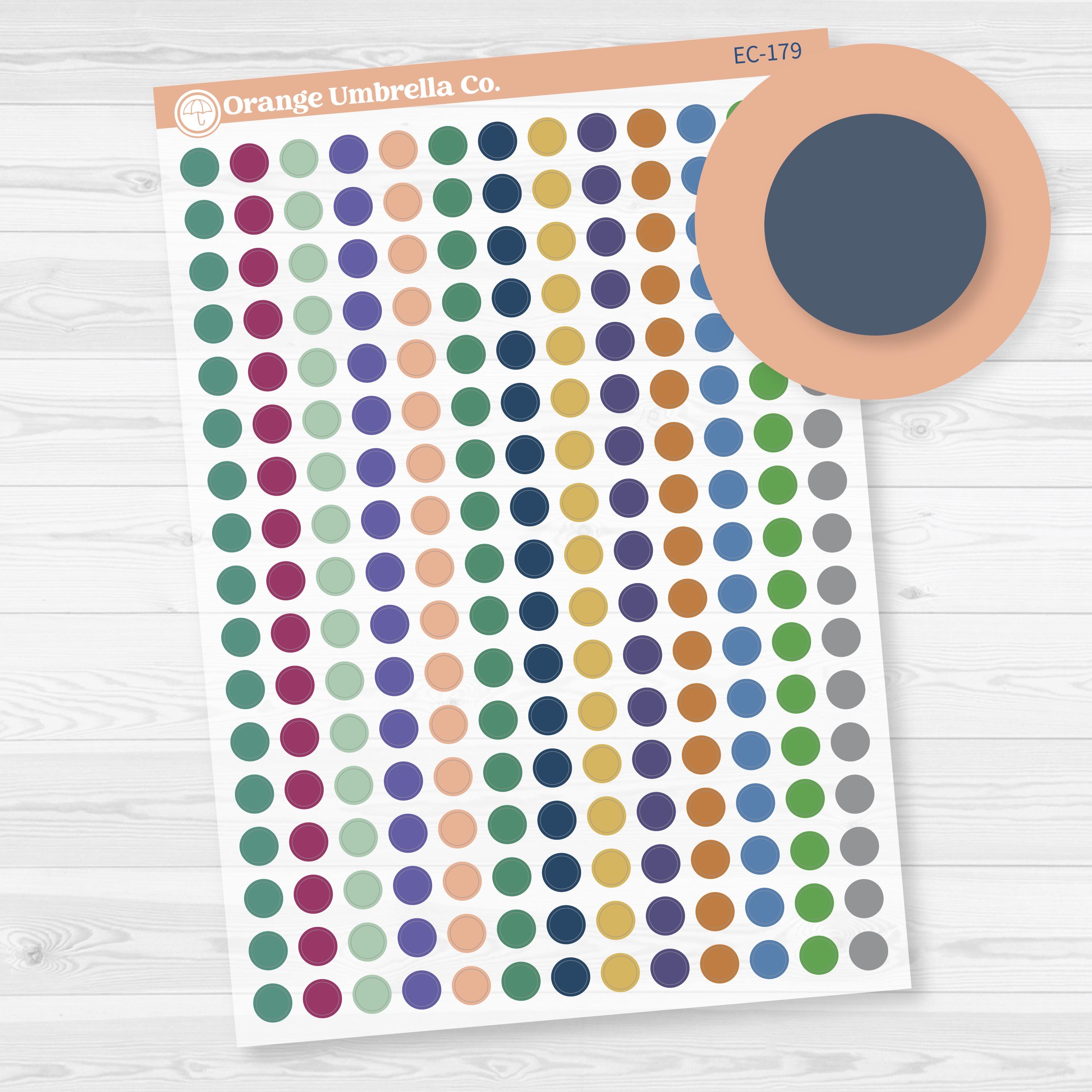 Circle Dot - 6mm Planner Stickers | For Erin Condren | 2025-2026 Colors | Clear Matte | EC-179-CM