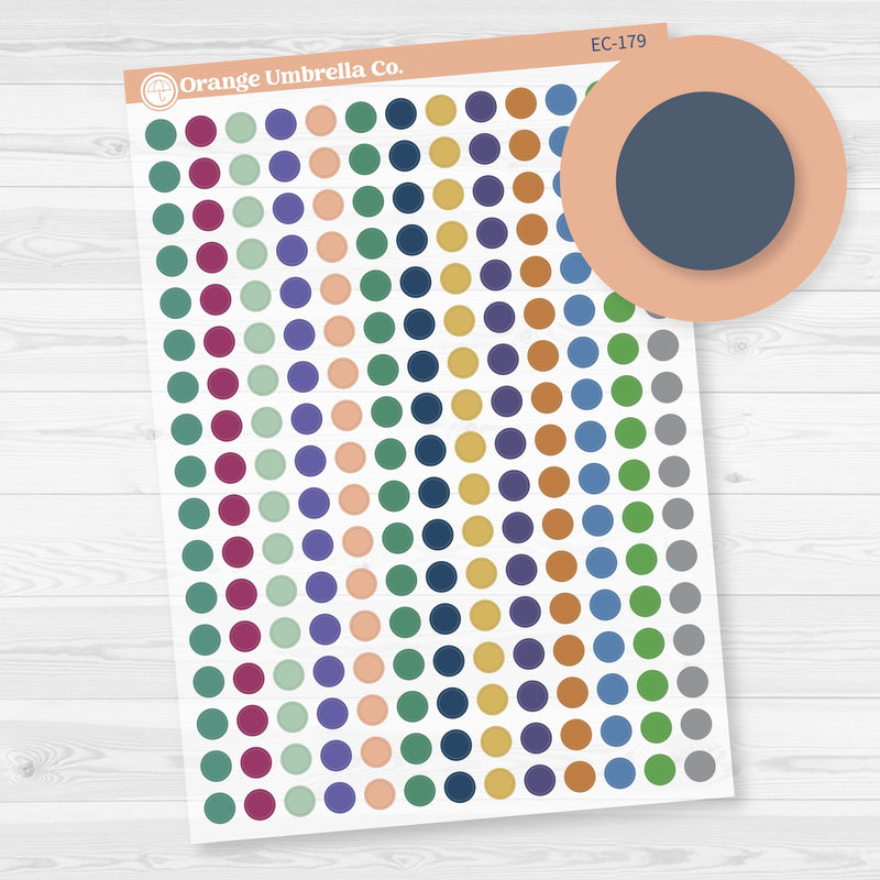 Circle Dot - 6mm Planner Stickers | For Erin Condren | 2025-2026 Colors | Clear Matte | EC-179-CM