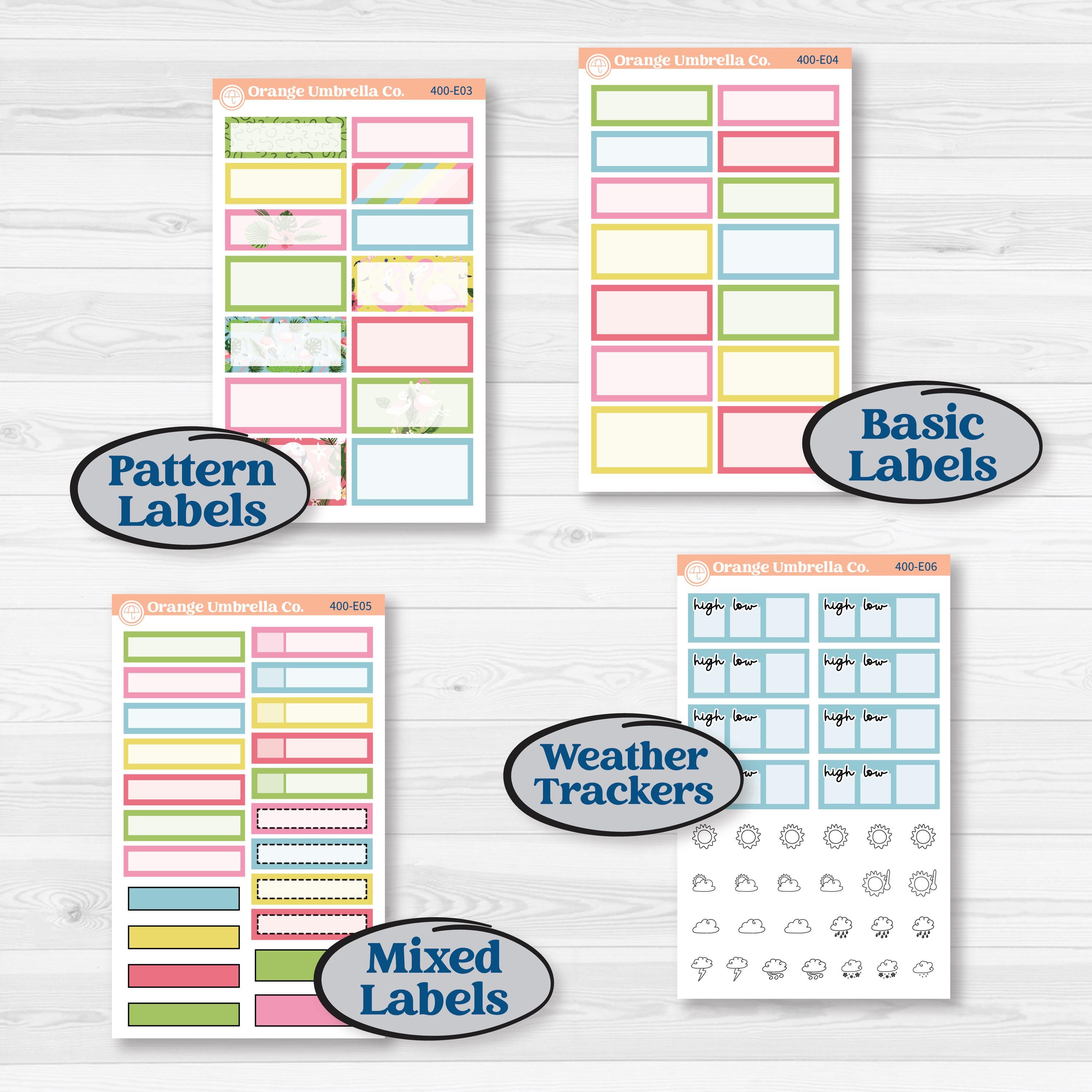Flamingos Kit | Hobonichi Cousin Weekly & Daily Planner Kit Stickers | Flamboyance | KIT-400-E