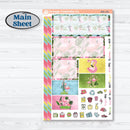 Flamingos Kit | Plum Vertical Priorities 7x9 Planner Kit Stickers | Flamboyance | KIT-400-J