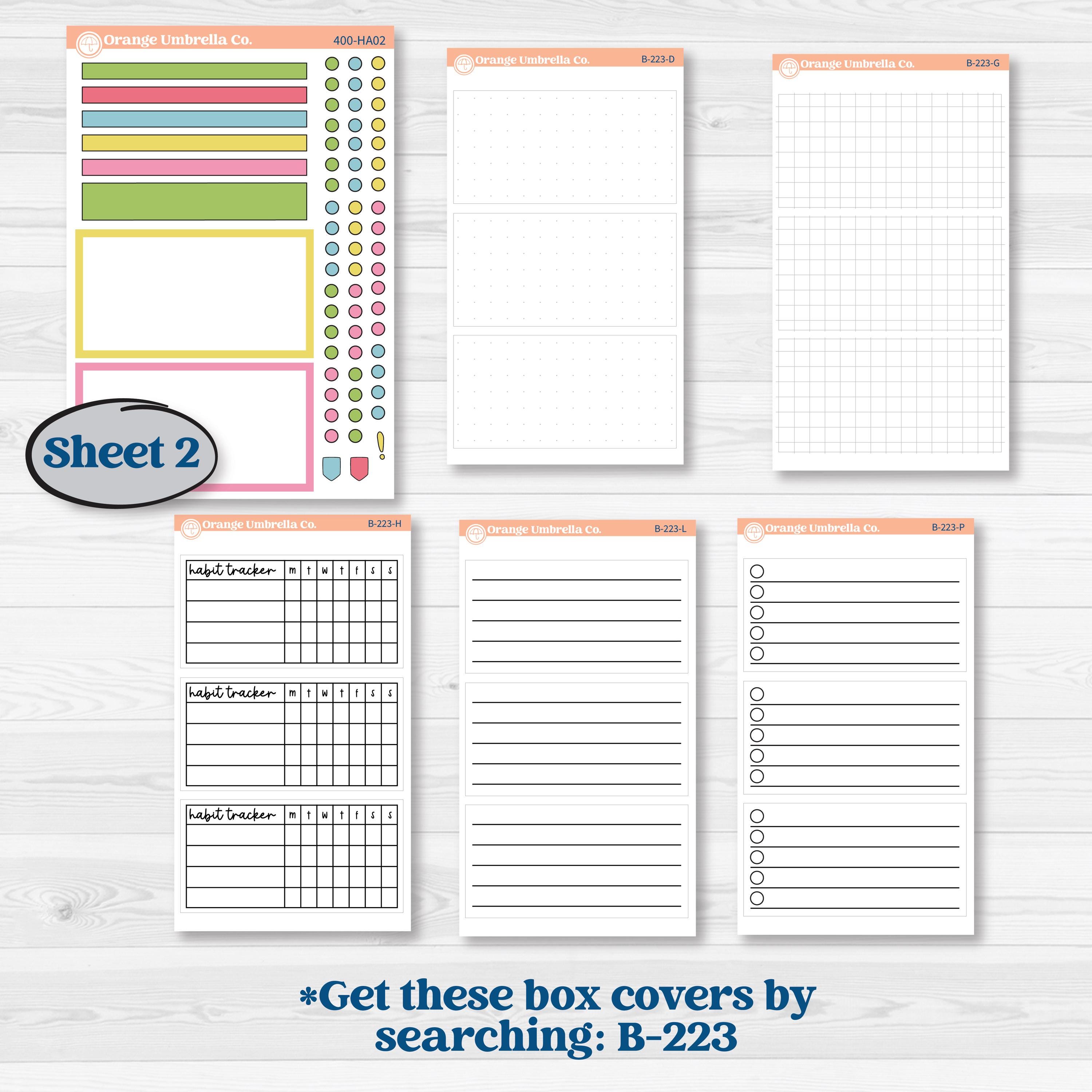 Flamingos Kit | Erin Condren Weekly Dashboard Planner Kit Stickers | Flamboyance | KIT-400-HA