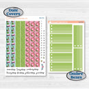 Flamingos Kit | 7x9 Plum Daily Planner Kit Stickers | Flamboyance | KIT-400-P