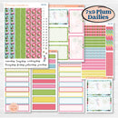 Flamingos Kit | 7x9 Plum Daily Planner Kit Stickers | Flamboyance | KIT-400-P