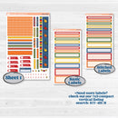 Summer or Autumn Bird Kit | Erin Condren Weekly Dashboard Planner Kit Stickers | Whimsical Birds | KIT-401-HA