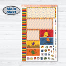 Summer or Autumn Bird Kit | Plum Vertical Priorities 7x9 Planner Kit Stickers | Whimsical Birds | KIT-401-J