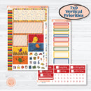 Summer or Autumn Bird Kit | Plum Vertical Priorities 7x9 Planner Kit Stickers | Whimsical Birds | KIT-401-J