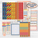 Summer or Autumn Bird Kit | 7x9 Erin Condren Daily Duo Planner Kit Stickers | Whimsical Birds | KIT-401-M
