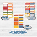 Summer or Autumn Bird Kit | 7x9 Erin Condren Daily Duo Planner Kit Stickers | Whimsical Birds | KIT-401-M