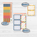 Summer or Autumn Bird Kit | A5 Plum Daily Planner Kit Stickers | Whimsical Birds | KIT-401-N