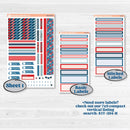 Independence Day | Erin Condren Weekly Dashboard Planner Kit Stickers | Freedom | KIT-394-HA