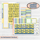 Summer Lemon Kit | Laurel Denise Softbound Monthly Planner Sticker Kit | Vertical & Horizontal | Lemon Me Know | KIT-393-QA
