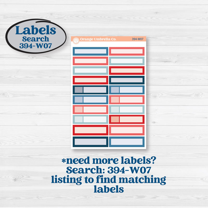 Independence Day | Laurel Denise Softbound Monthly Planner Sticker Kit | Vertical & Horizontal | Freedom | KIT-394-QA