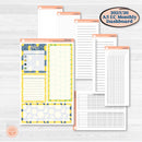 Summer Lemon Kit | A5 Erin Condren Monthly Dashboard Sticker Kit | 2025-2026 Planners | Lemon Me Know | KIT-393-VA