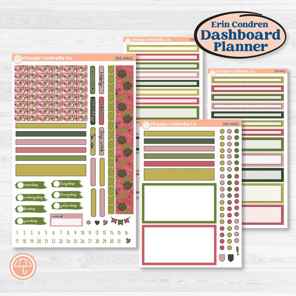 Tropical Summer Kit | Erin Condren Weekly Dashboard Planner Kit Stickers | Borneo | KIT-395-HA