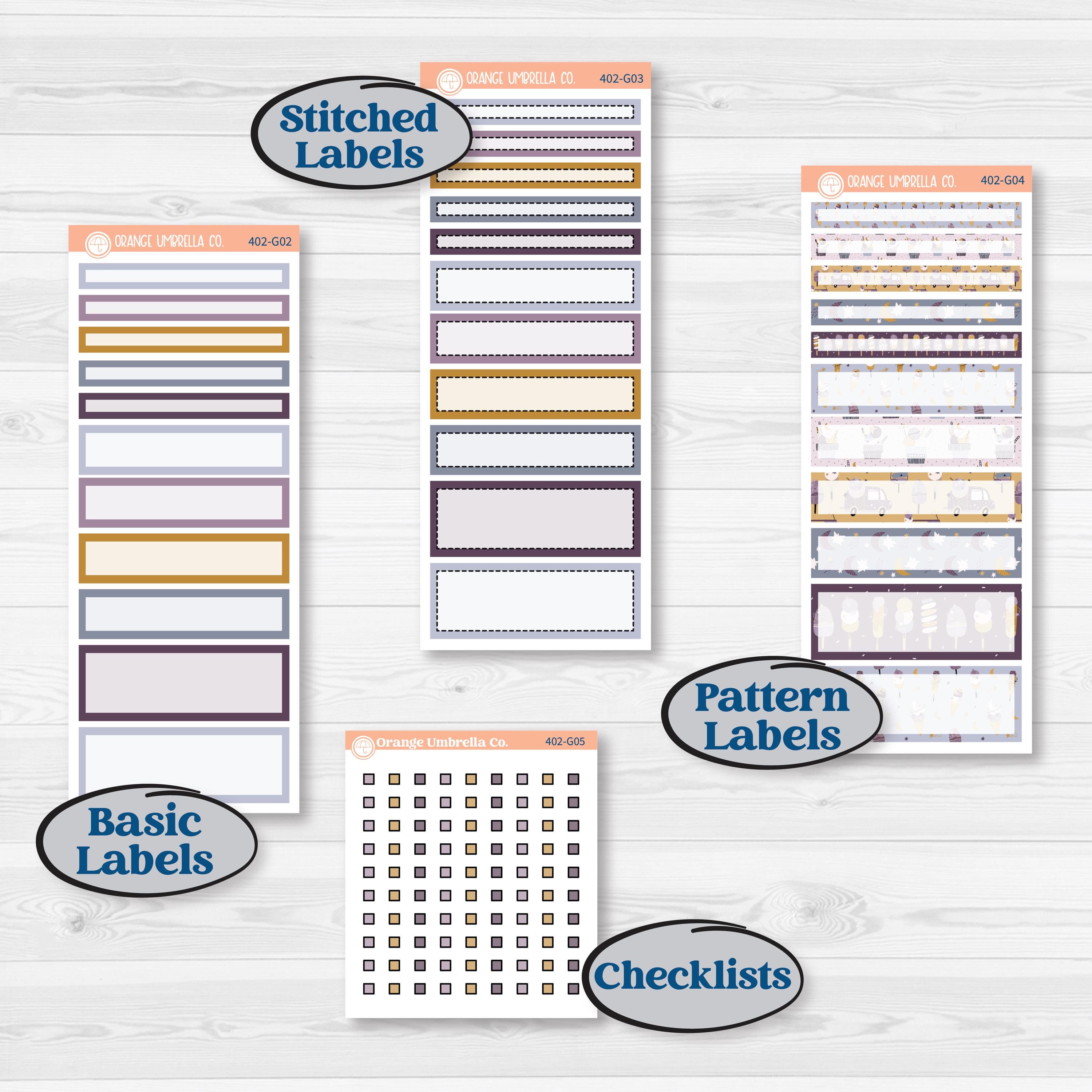 Ice Cream Celestial Kit | A5 Compact Vertical Planner Kit Stickers for Erin Condren | Scoops of Jupiter | KIT-402-G