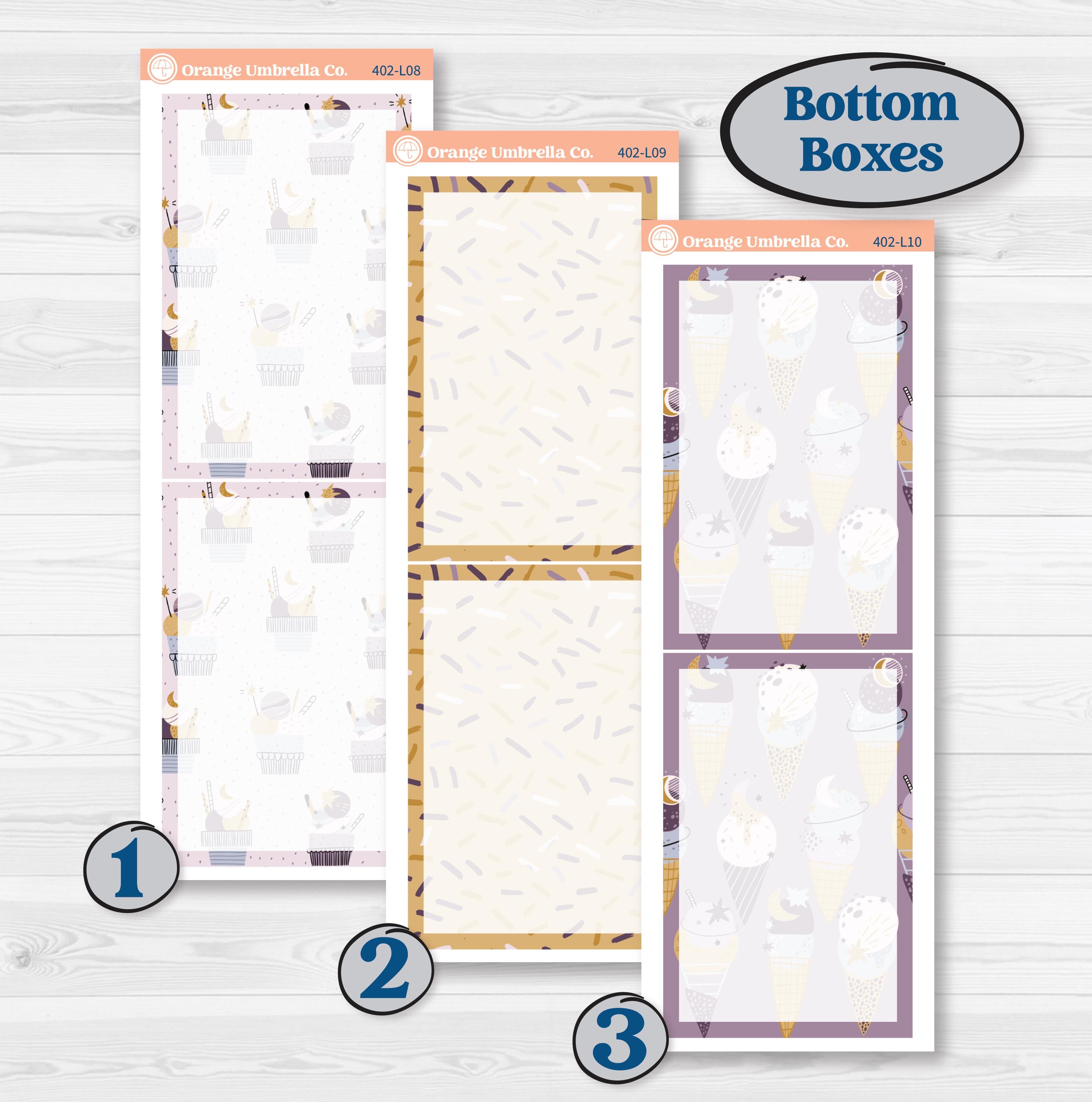Ice Cream Celestial Kit | A5 Daily Duo Planner Kit Stickers | Scoops of Jupiter | KIT-402-L