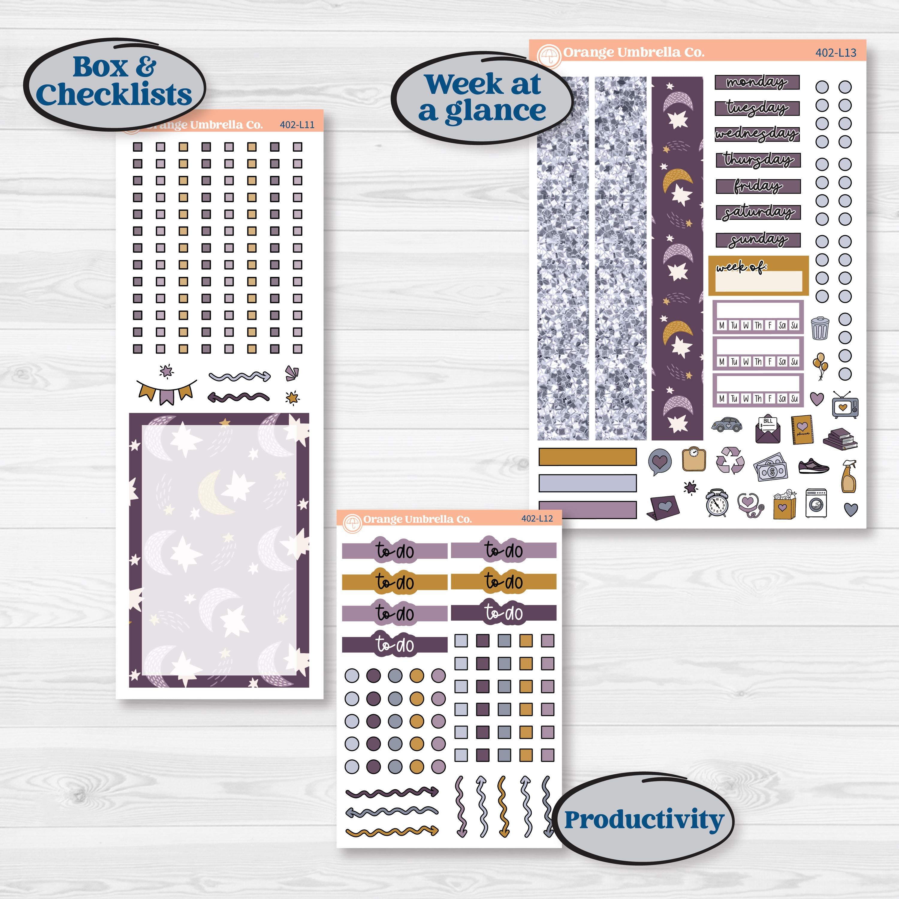 Ice Cream Celestial Kit | A5 Daily Duo Planner Kit Stickers | Scoops of Jupiter | KIT-402-L