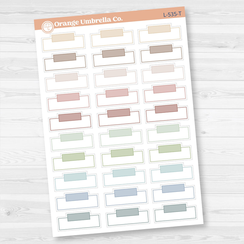 Hobonichi Cousin Labels | Functional Weekly Planner Stickers | L-535