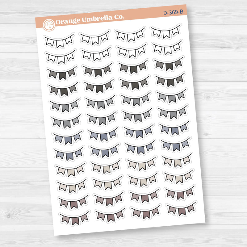 Pennant Banner Planner Deco | Decorative Planner Stickers | D-369