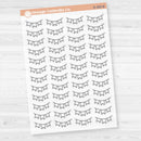 Pennant Banner Planner Deco | Decorative Planner Stickers | Clear Matte | D-369-BCM