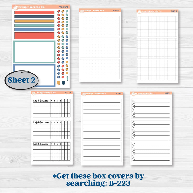 Back to School Kit | Erin Condren Weekly Dashboard Planner Kit Stickers | First Day Back | KIT-398-HA