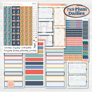 Back to School Kit | 7x9 Plum Daily Planner Kit Stickers | First Day Back | KIT-398-P