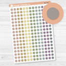 Circle Dot - 6mm Planner Stickers | Erin Condren Bouquet | 2025-2026 Colors | Clear Matte | BQ-001-CM