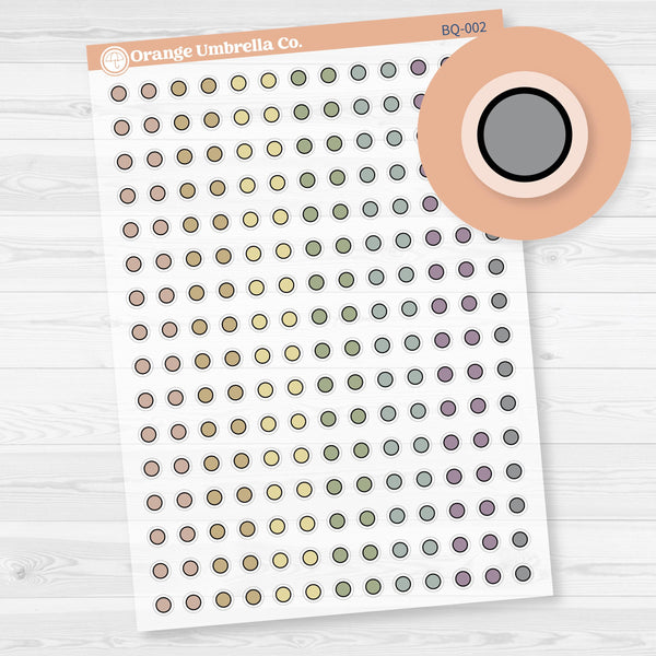 Tiny Kit Circles Planner Stickers from Kits | Erin Condren Bouquet | 2025-2026 Colors | Clear Matte | BQ-002-CM