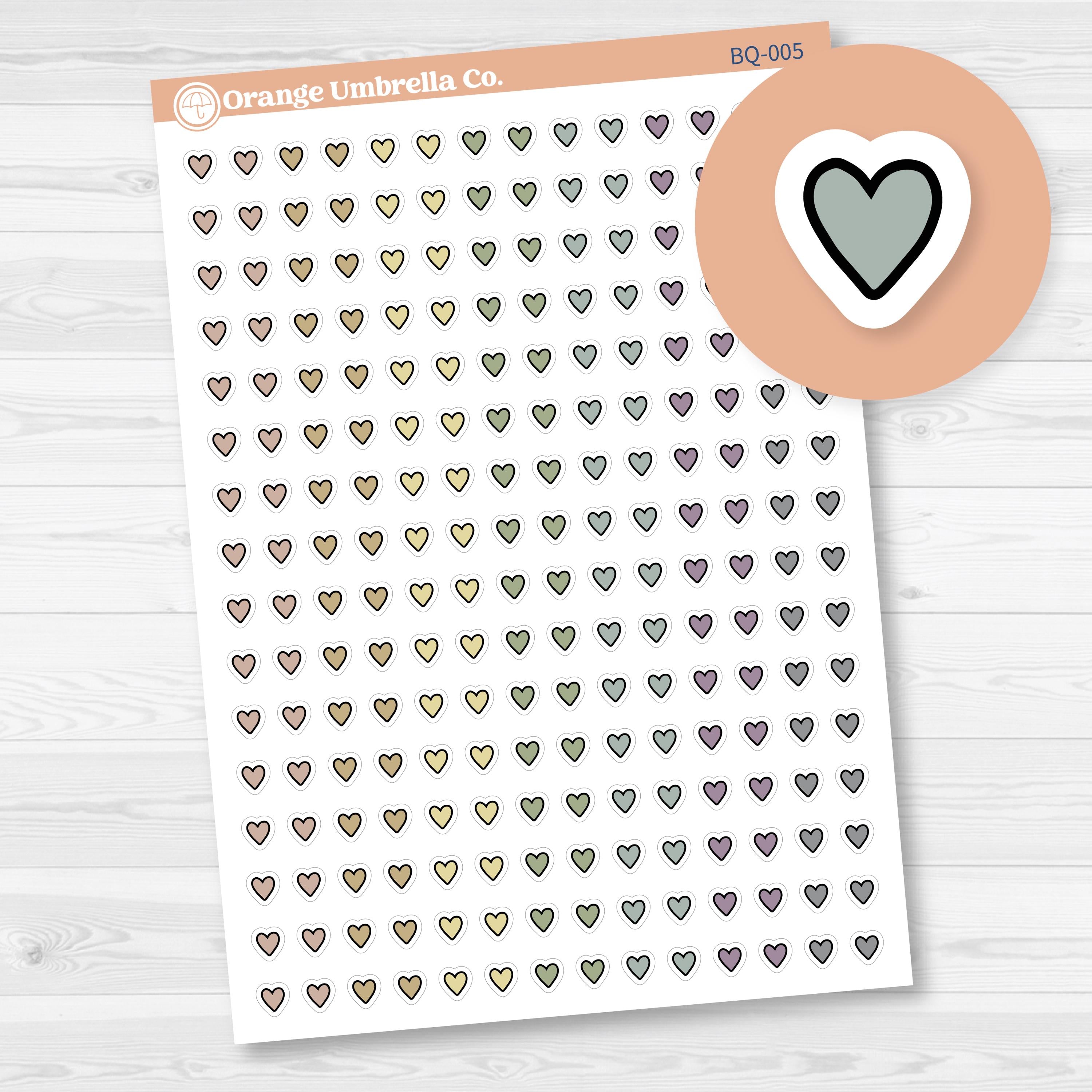 Tiny Kit Hearts Planner Stickers from Kits | Bouquet | 2025-2026 Colors | BQ-005