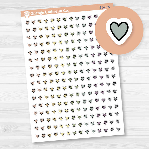 Tiny Kit Hearts Planner Stickers from Kits | Bouquet | 2025-2026 Colors | BQ-005