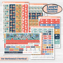 Back to School Kit | Laurel Denise Standard Vertical & Horizontal Planner Kit Stickers | First Day Back | KIT-398-Q
