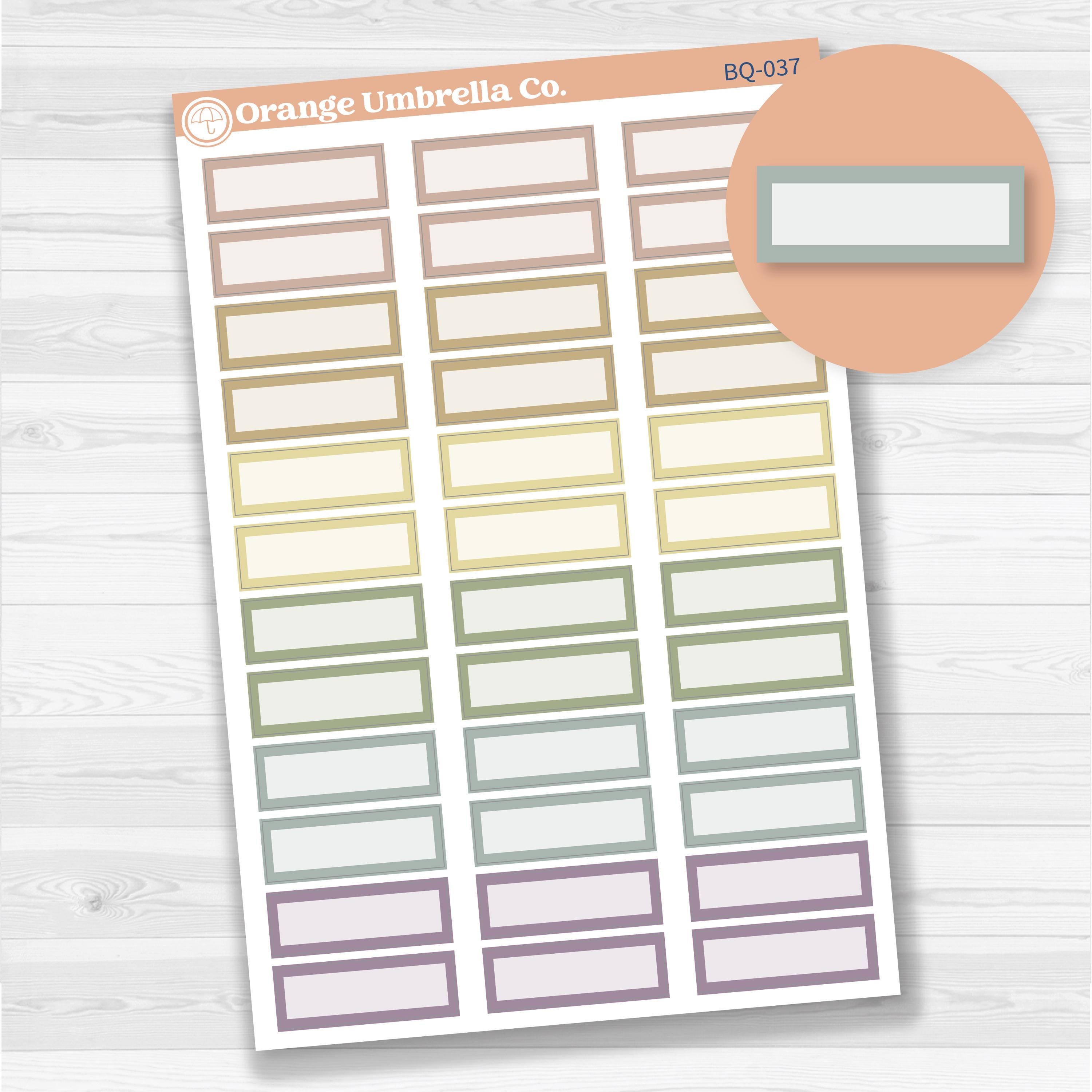 Mixed Quarter Box Labels Planner Stickers | Bouquet | 2025-2026 Colors | BQ-037