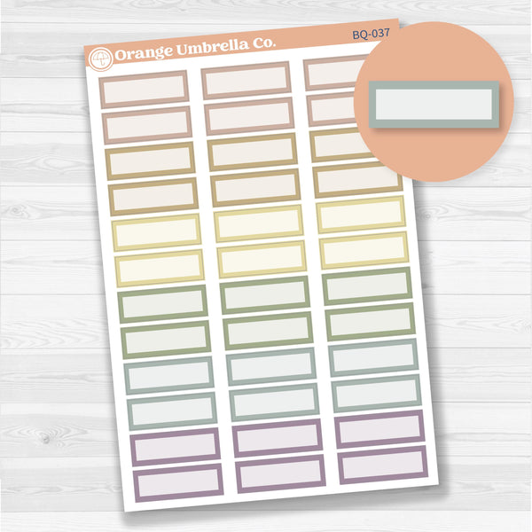 Mixed Quarter Box Labels Planner Stickers | Bouquet | 2025-2026 Colors | BQ-037