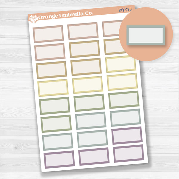 Mixed Third Box Labels Planner Stickers | Bouquet | 2025-2026 Colors | BQ-038
