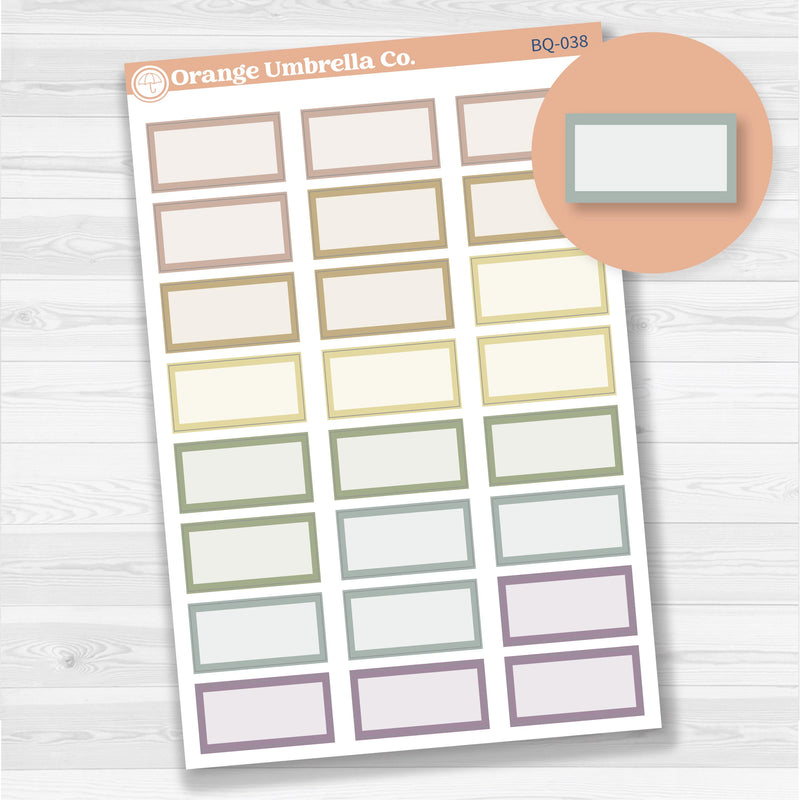 Mixed Third Box Labels Planner Stickers | Bouquet | 2025-2026 Colors | BQ-038