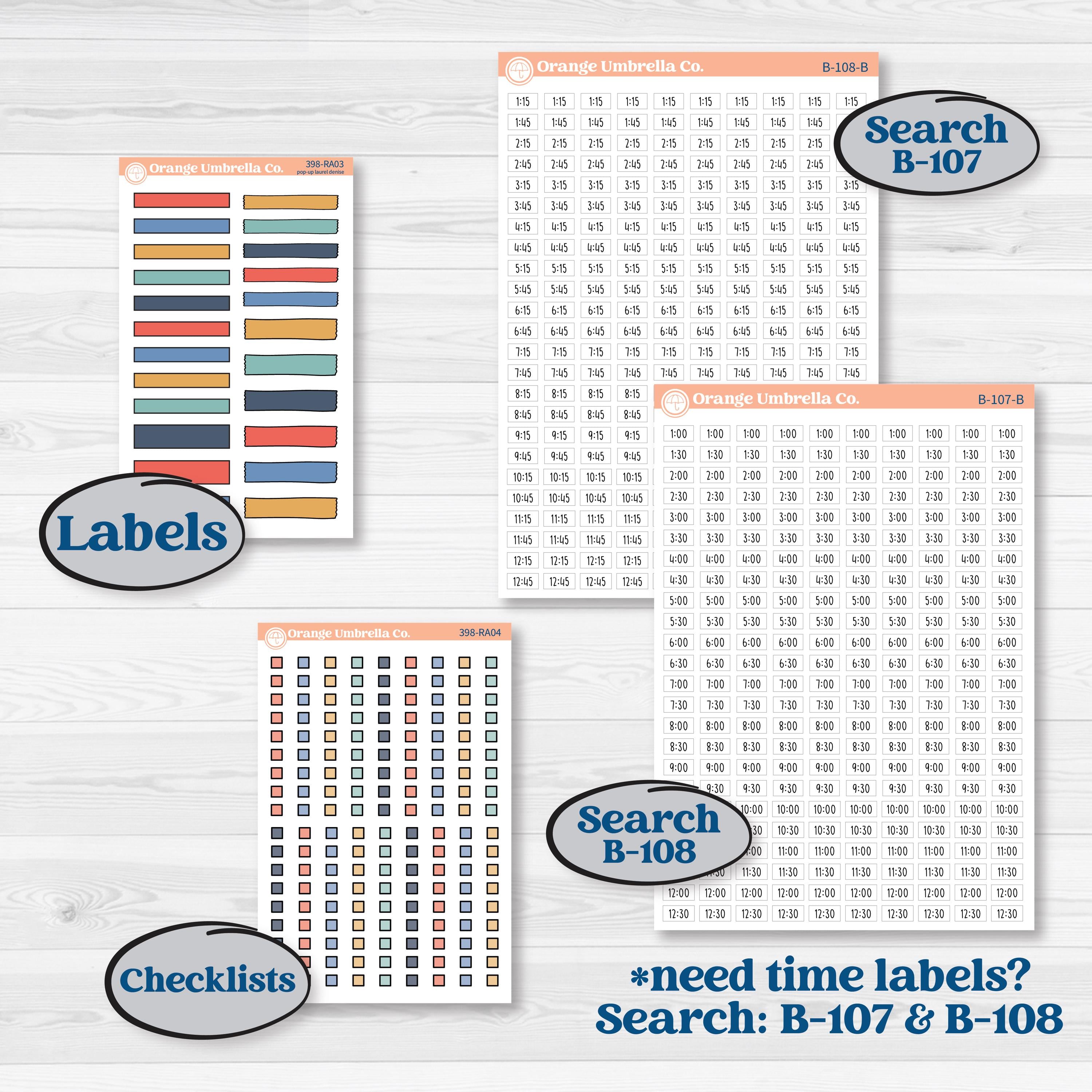 Back to School Kit | Laurel Denise Pop-Up Planner Kit Stickers | First Day Back | KIT-398-RA