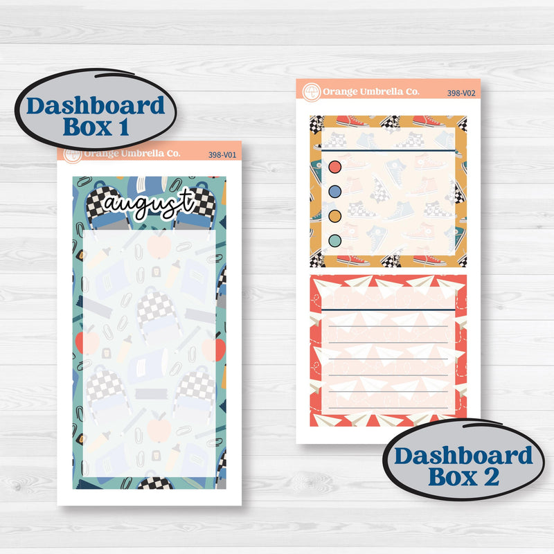 Back to School Kit | A5 Erin Condren Monthly & Dashboard Sticker Kit | 2024-2025 Planners | First Day Back | KIT-398-V