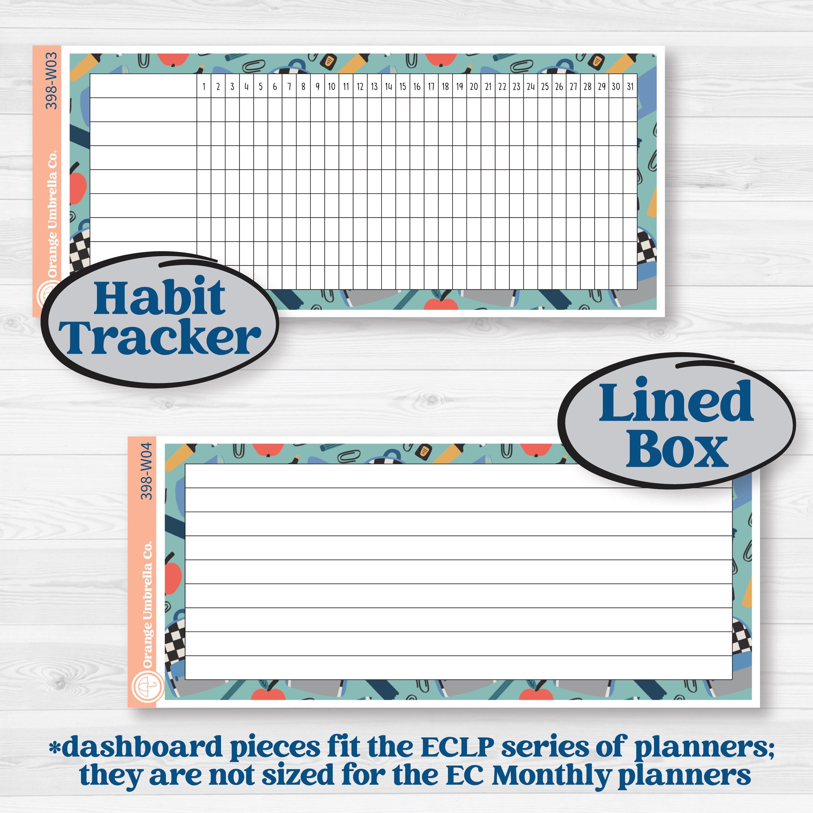 Back to School Kit | 7x9 Erin Condren Life Planner Monthly & Dashboard Sticker Kit | 2024-2025 Planners | First Day Back | KIT-398-W