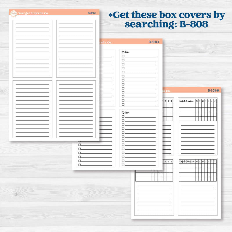 Summer or Fall Floral Kit | A5 Compact Vertical Planner Kit Stickers for Erin Condren | Eloise | KIT-399-G