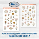 Summer or Fall Floral Kit | Freestyle Kit Any Planner Kit Stickers | Eloise | KIT-399-K
