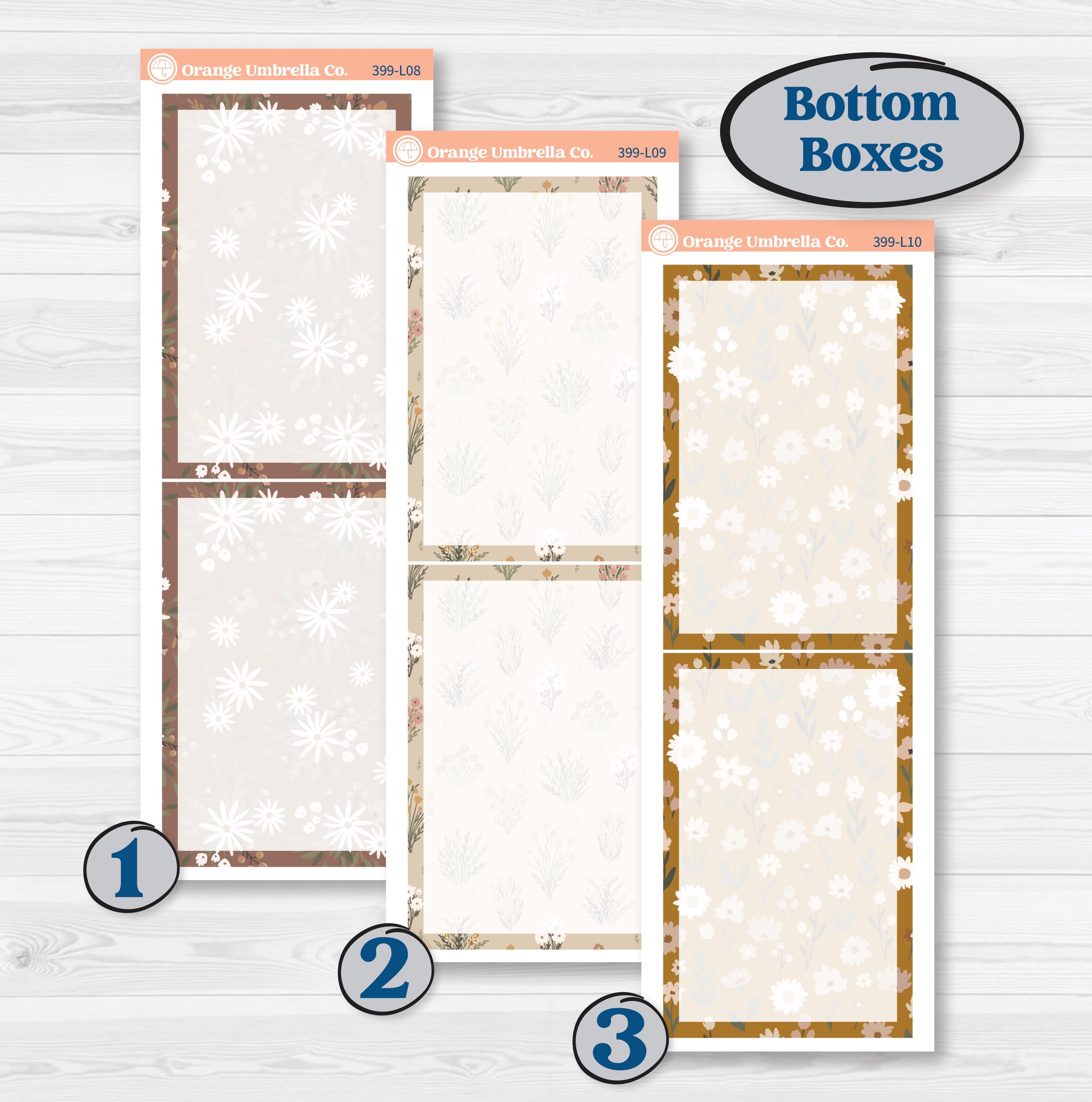 Summer or Fall Floral Kit | A5 Daily Duo Planner Kit Stickers | Eloise | KIT-399-L