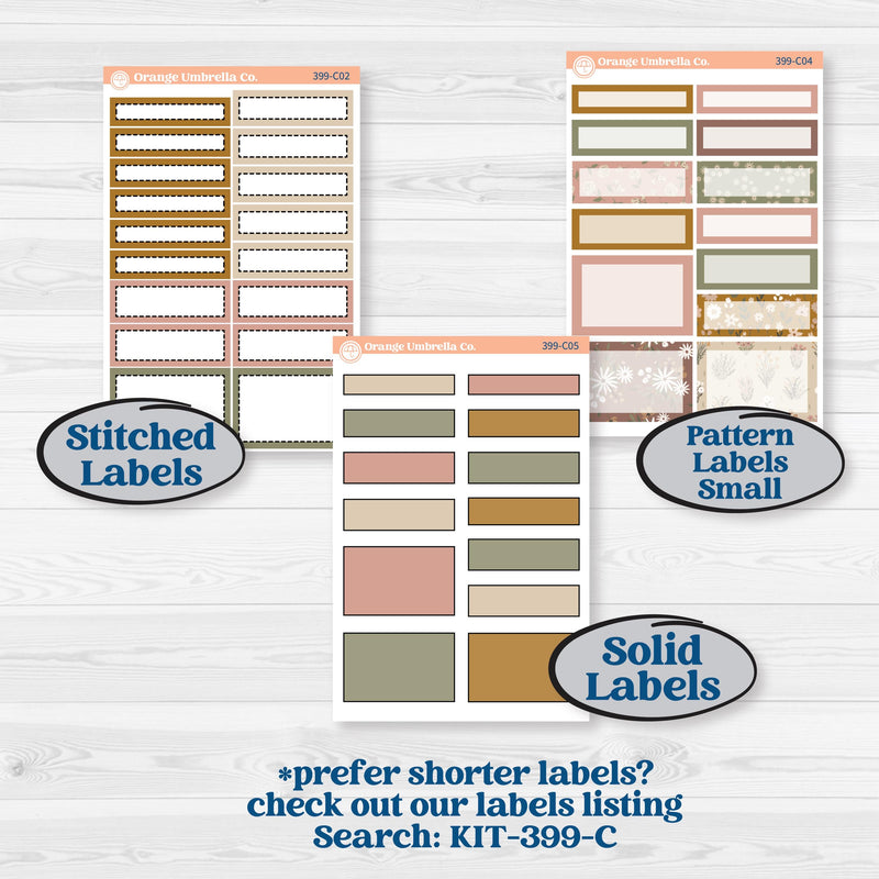 Summer or Fall Floral Kit | A5 Daily Duo Planner Kit Stickers | Eloise | KIT-399-L