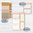 Summer or Fall Floral Kit | 7x9 Plum Daily Planner Kit Stickers | Eloise | KIT-399-P