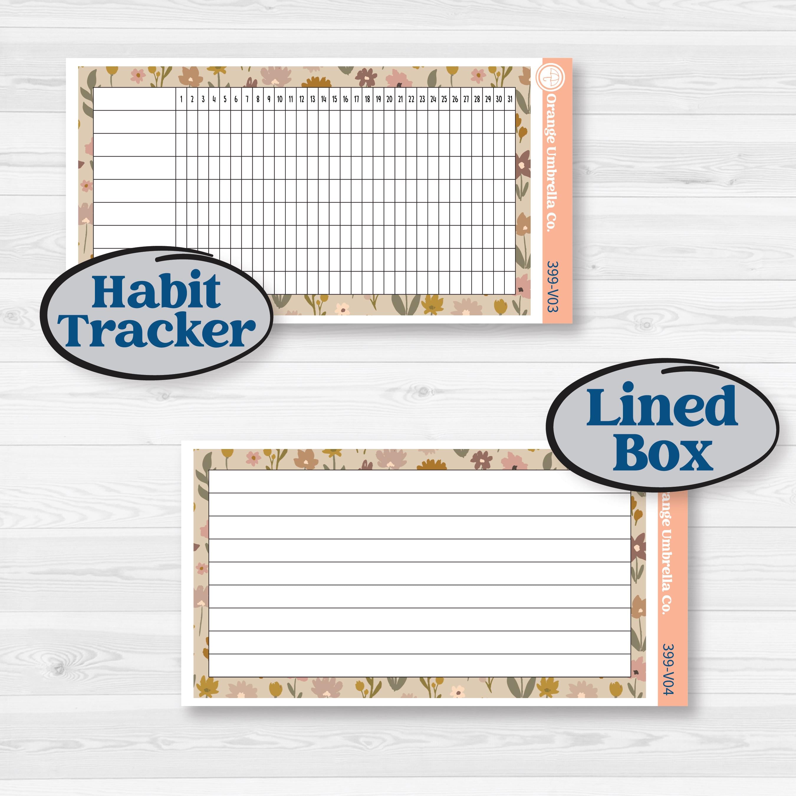 Summer or Fall Floral Kit | A5 Erin Condren Monthly & Dashboard Sticker Kit | 2024-2025 Planners | Eloise | KIT-399-V