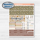 Summer or Fall Floral Kit | Hobonichi Cousin Monthly Planner Kit Stickers | Eloise | KIT-399-Y
