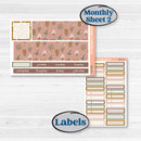 Summer or Fall Floral Kit | Hobonichi Cousin Monthly Planner Kit Stickers | Eloise | KIT-399-Y