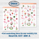 Flamingos Kit | Journaling Kit Planner Stickers | Flamboyance | KIT-400-D