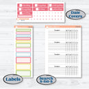 Flamingos Kit | Plum Vertical Priorities 7x9 Planner Kit Stickers | Flamboyance | KIT-400-J