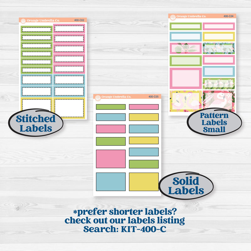 Flamingos Kit | 7x9 Erin Condren Daily Duo Planner Kit Stickers | Flamboyance | KIT-400-M